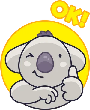 Koala O K Sticker Snapchat PNG Image