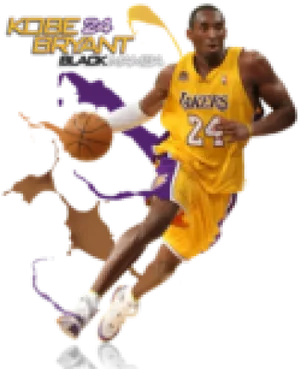 Kobe Bryant Lakers Action Illustration PNG Image