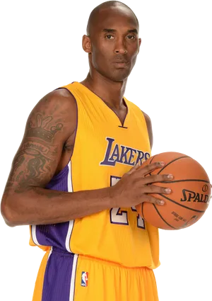 Kobe Bryant Lakers Portrait PNG Image