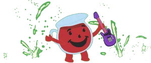 Kool Aid Man Rocking Out PNG Image