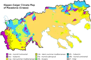 Koppen Geiger_ Climate_ Classification_ Map_ Macedonia_ Greece PNG
