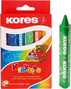 Kores Jumbo Triangular Crayons Pack PNG Image