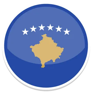 Kosovo Flag Emblem PNG Image