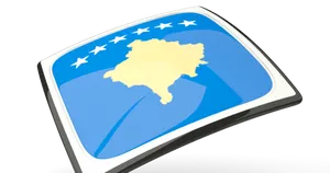 Kosovo Flag Map Icon PNG Image