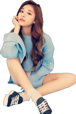 Kpop Star Casual Pose PNG Image