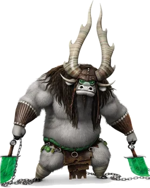 Kung Fu Panda Yak Character PNG Image