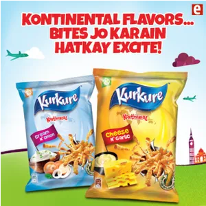 Kurkure Continental Flavors Advertisement PNG Image