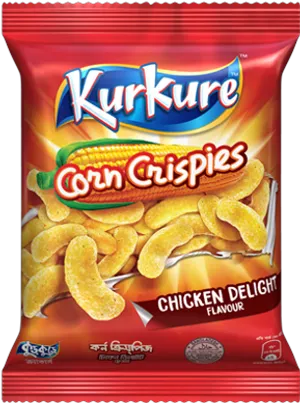 Kurkure Corn Crispies Chicken Delight Flavor Package PNG Image