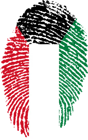 Kuwait Fingerprint Flag Art PNG Image