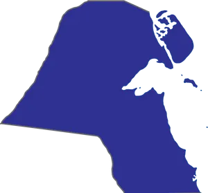 Kuwait Map Outline PNG Image