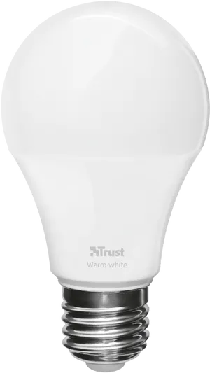 L E D Bulb Warm White Efficiency PNG Image