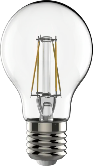 L E D Filament Bulb Illumination PNG Image