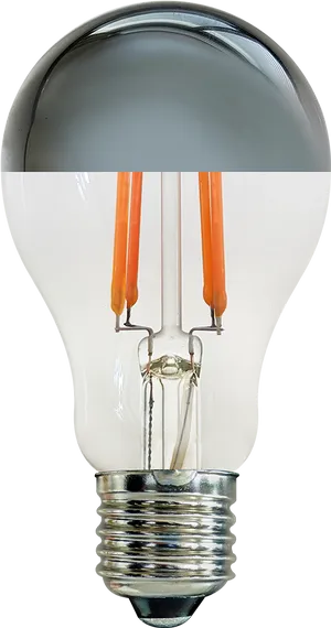 L E D Filament Light Bulb Clear PNG Image