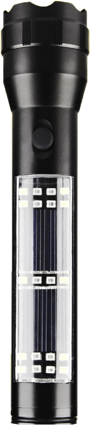 L E D Flashlight Transparent Design PNG Image