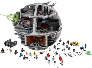 L E G O Death Star Set Exploded View PNG Image