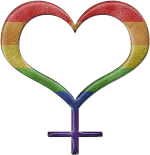 L G B T Q Lesbian Symbol Heart PNG Image