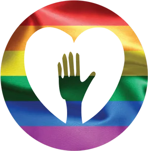 L G B T Q Rainbow Heart Silhouette PNG Image