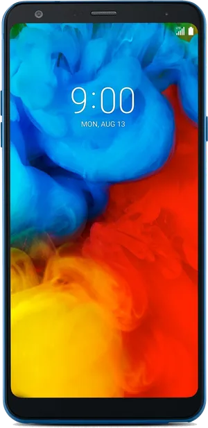 L G Smartphone Colorful Display PNG Image