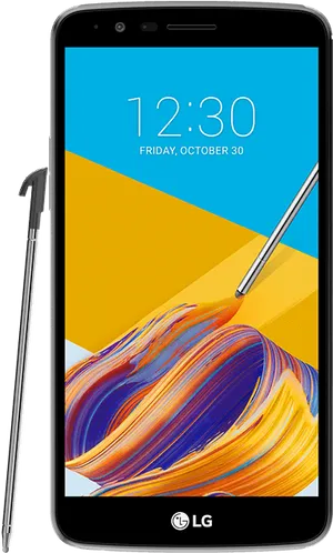 L G Smartphonewith Stylus PNG Image