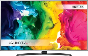 L G4 K U H D T V Colorful Display PNG Image