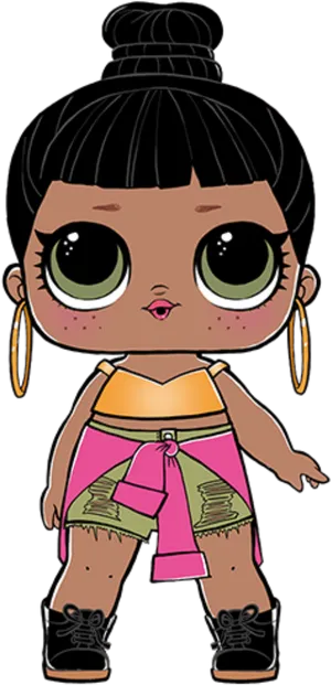 L O L Doll Cartoon Character PNG Image