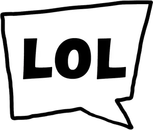 L O L Text Bubble Graphic PNG Image