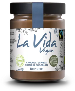 La Vida Vegan Chocolate Spread Jar PNG Image