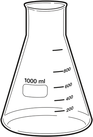 Laboratory Erlenmeyer Flask Drawing PNG Image