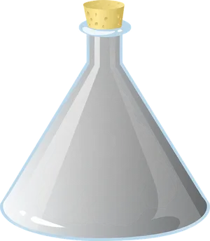 Laboratory Flaskwith Cork Stopper PNG Image