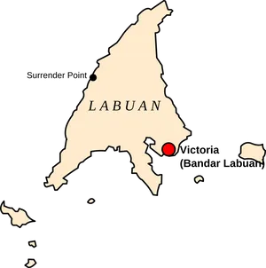 Labuan Island Map Malaysia PNG Image