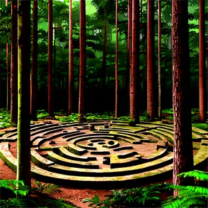 Labyrinth In Forest Setting Png 72 PNG Image