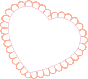 Lace Heart Frame Graphic PNG Image