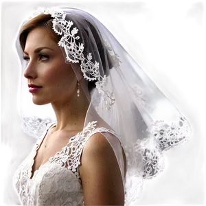 Lace Wedding Veil Png 43 PNG Image