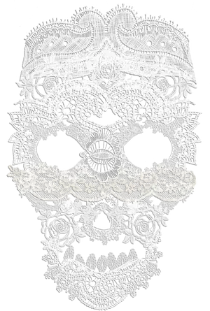 Lacework Skull Art PNG Image