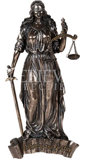 Lady Justice Statuewith Scales PNG Image