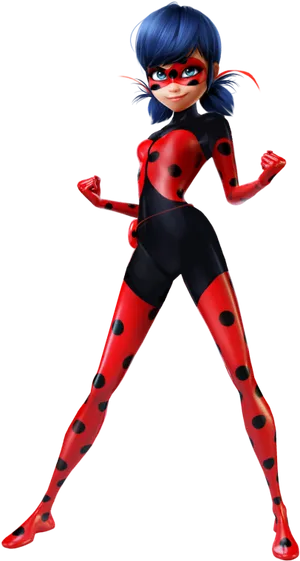 Ladybug_ Hero_ Pose_ Miraculous PNG Image