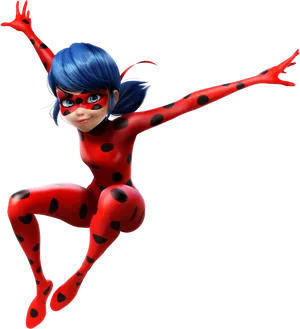 Ladybug Heroic Pose PNG Image