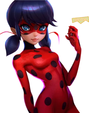 Ladybug_ Heroine_ Portrait_by_ Izza Chan PNG Image