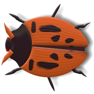 Ladybug Illustration3 D Render PNG Image