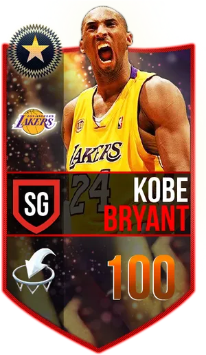 Lakers Basketball Player Card PNG Image