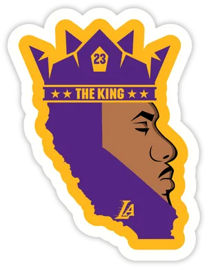 Lakers King Crown Logo PNG Image