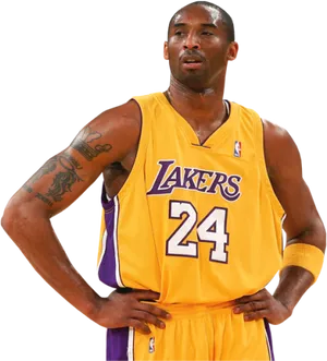 Lakers Player Number24 Pose PNG Image