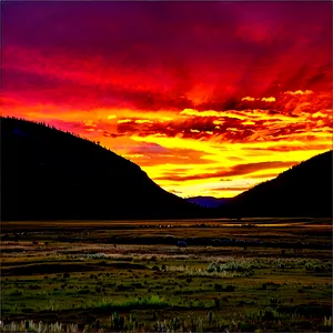 Lamar Valley Sunrise Yellowstone Png 06112024 PNG Image