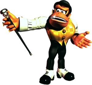 Lanky_ Kong_ Performer_ Pose PNG Image