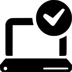 Laptop Checkmark Icon PNG Image