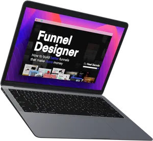 Laptop Mockup Funnel Designer PNG Image