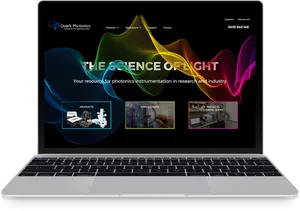 Laptop Mockup Photonics Website Display PNG Image