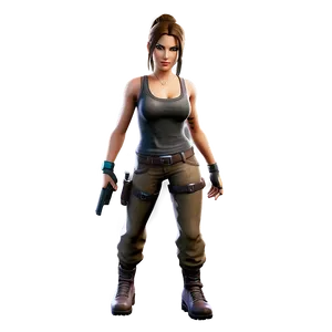 Lara Croft In Fortnite Outfit Png Flm PNG Image