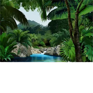 Large Lush Jungle Png 06252024 PNG Image