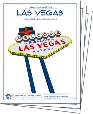 Las Vegas Sign Blueprints PNG Image